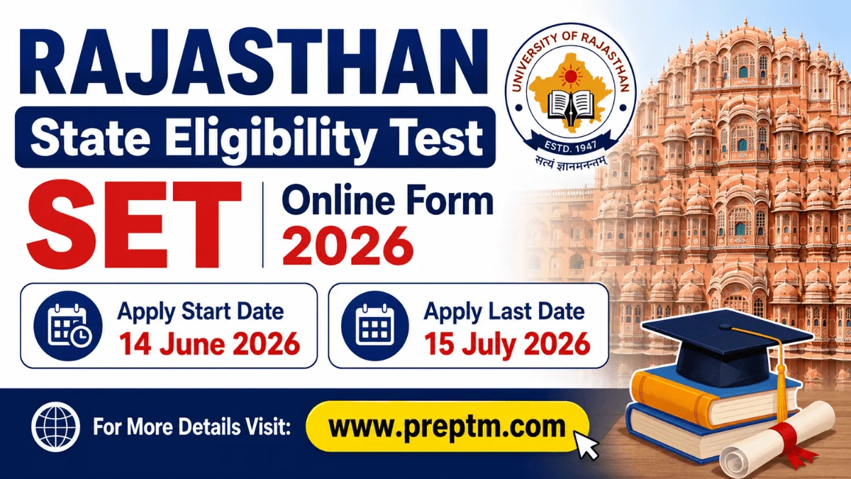 Rajasthan SET Online Form 2026 Released by UOK